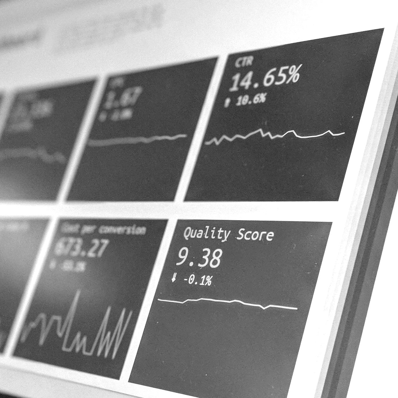 turned on monitoring screen