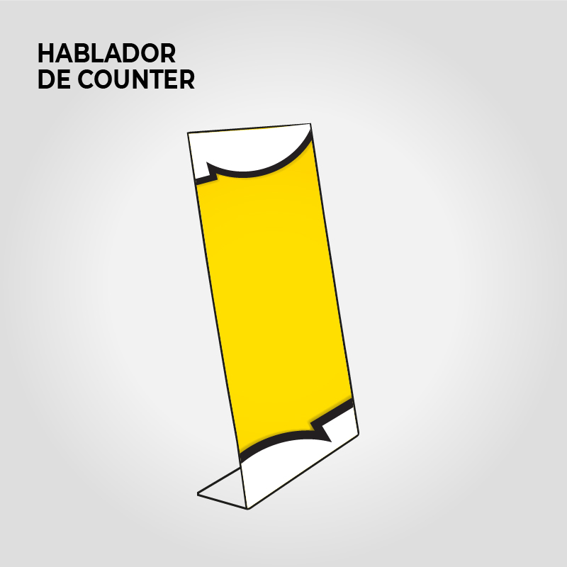 Hablador De Counter de PVC De 3mm
