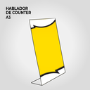 Hablador De Counter de PVC / Tipo L