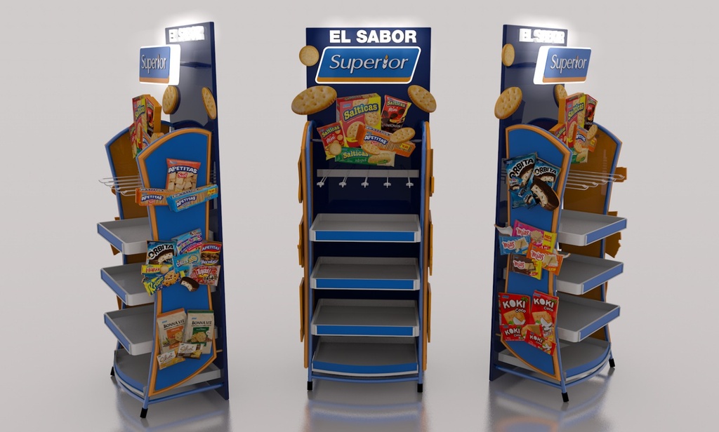 Diseño De Exhibidor De Piso