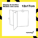 Display de Acrílico 6 caras.
