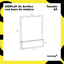 Display de Acrílico con Base de Madera