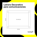 Letrero Decorativo para comunicaciones