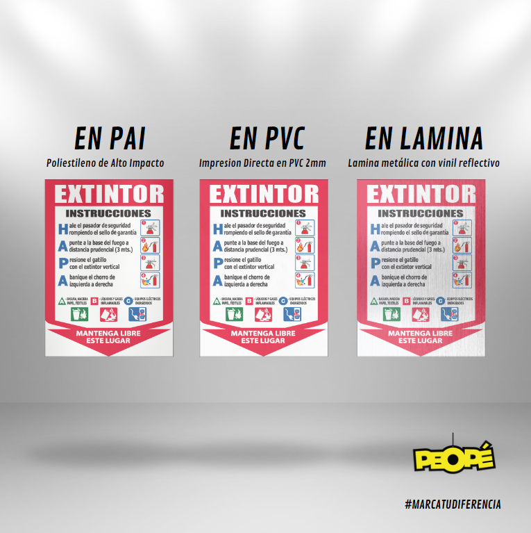 Señal "Extintor Instrucciones Uso"