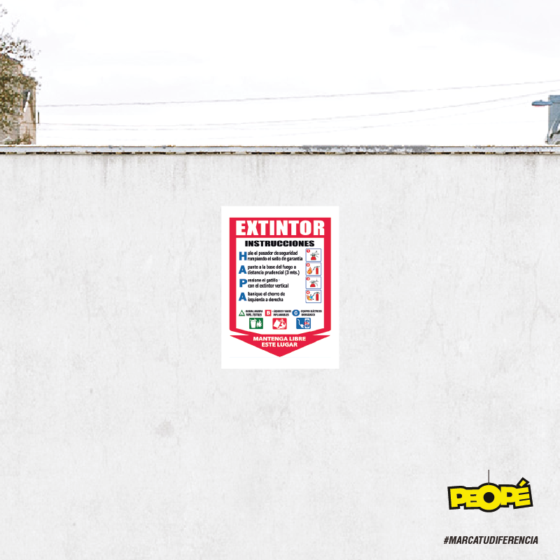 Señal “Extintor Instrucciones Uso”