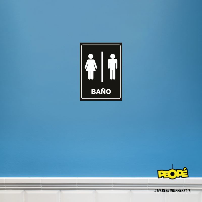 Señal " Baño Hombre / Mujer "