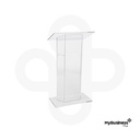 Podio de Acrílico Transparente con Estante Interior
