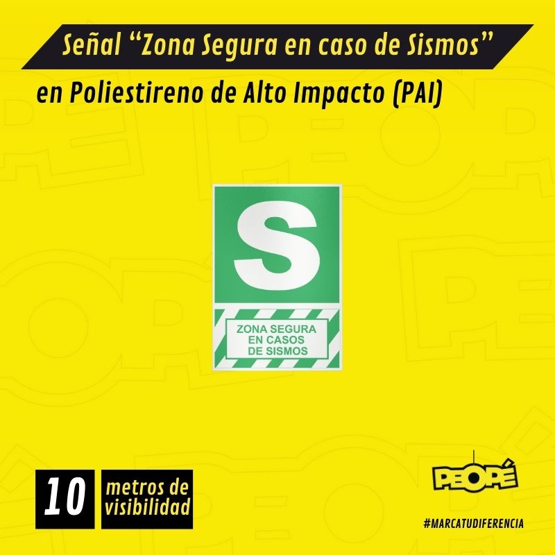 Señal Zona Segura En Caso De Sismos