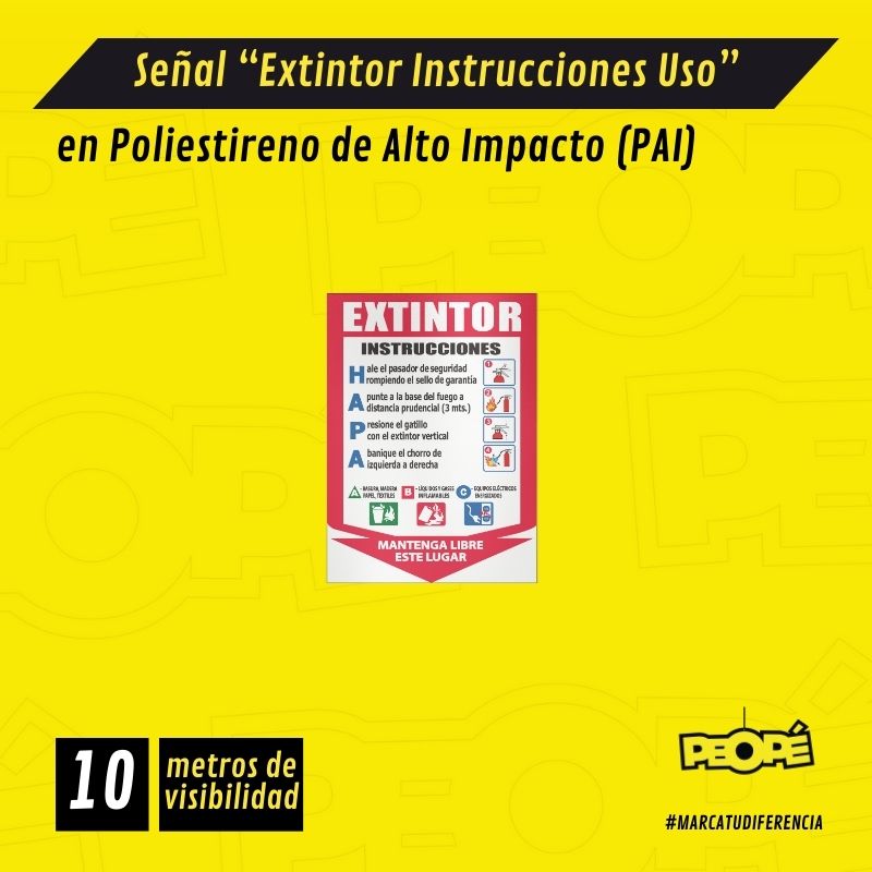 Señal Extintor Instrucciones Uso