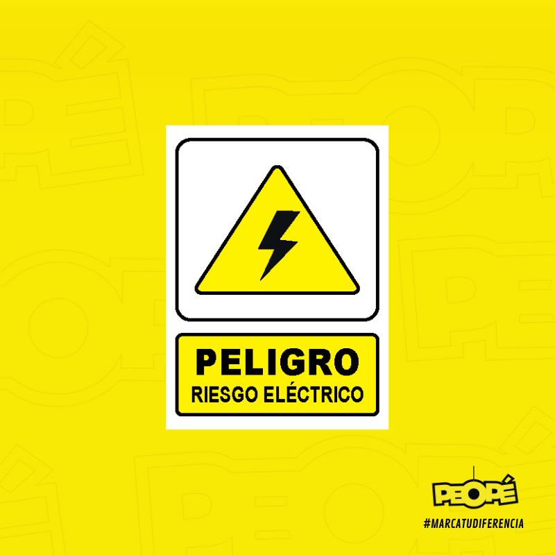 Señal Peligro Riesgo Eléctrico