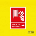 Señal Boca De Incendio Con Flecha Hacia La Derecha