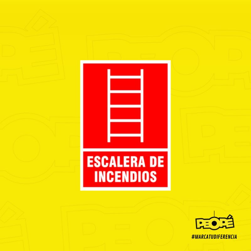 Señal Escalera De Incendios
