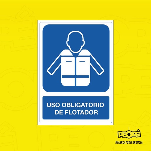 Señal Uso Obligatorio De Flotador 