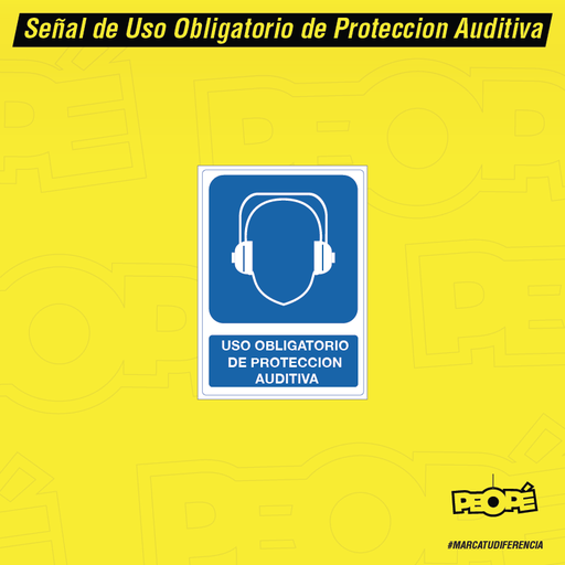 Señal "USO Obligatorio De Protector Auditivo"