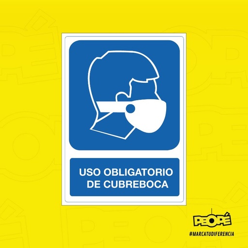 Señal Uso Obligatorio De Cubreboca
