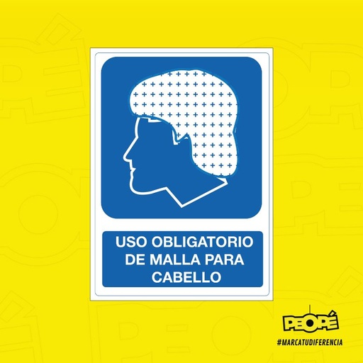 Señal Uso Obligatorio De Malla Para Cabello