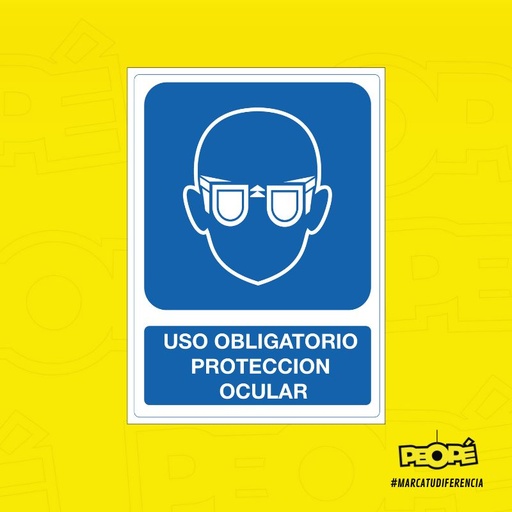 Señal Uso Obligatorio de Protección Ocular
