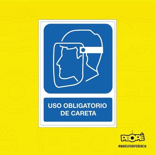 Señal Uso Obligatorio De Careta