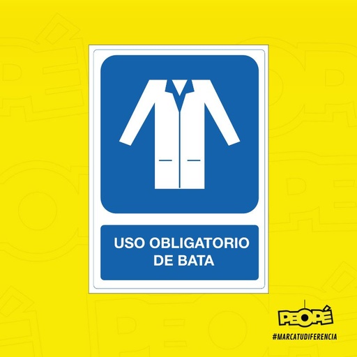 Señal Uso Obligatorio De Bata