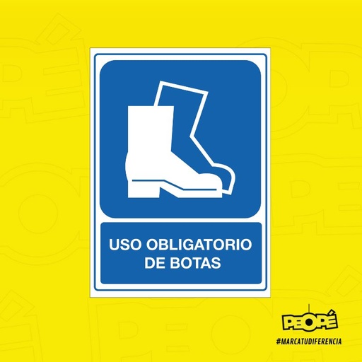 Señal Uso Obligatorio De Botas