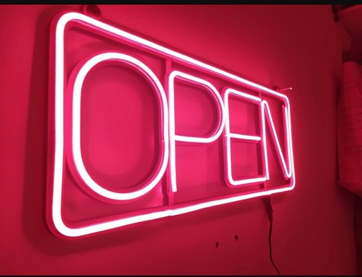 Letrero Neón con Base de Acrílico por m²