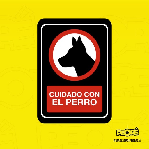 Señal Cuidado con el Perro