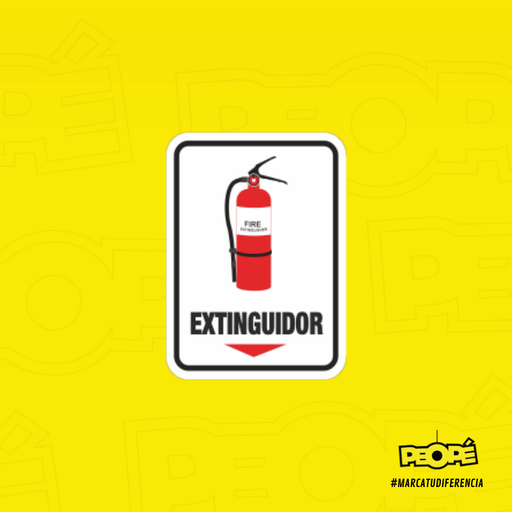Señal Extinguidor Estilo Vintage 