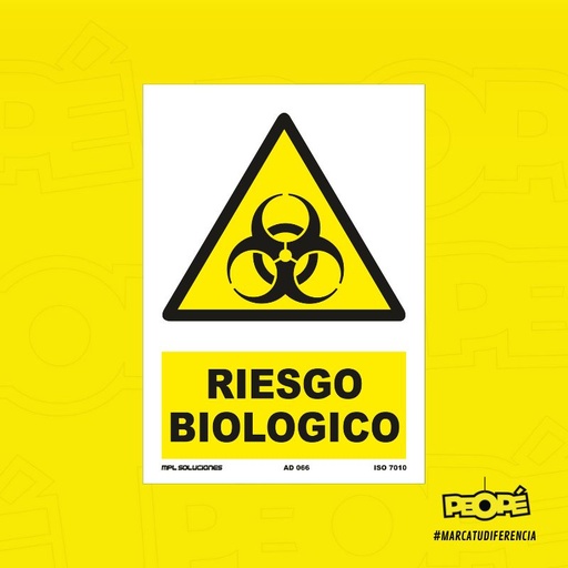 Señal Riesgo Material Biologico