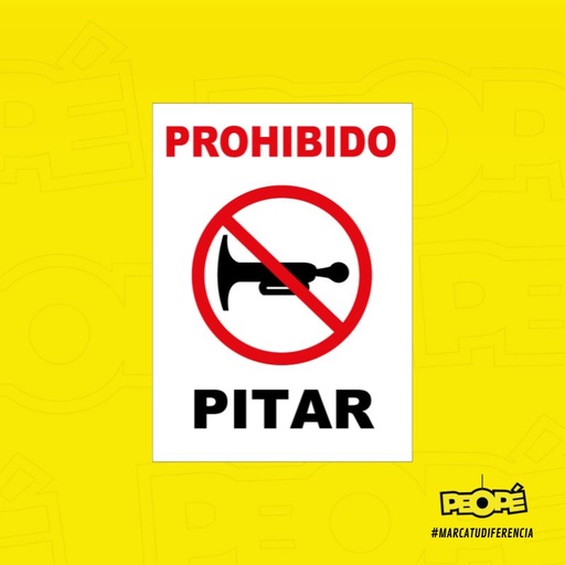 Señal Prohibido Pitar