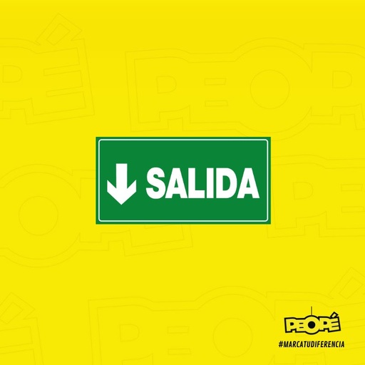 Señal Salida Con Flecha Apuntado Hacia Abajo