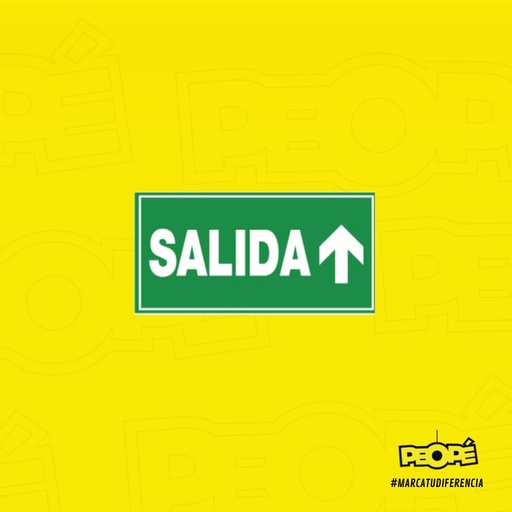 Señal Salida Con Flecha Apuntado Hacia Arriba