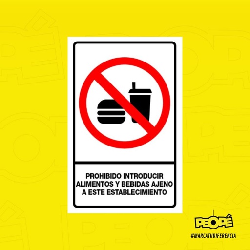Señal Prohibido El Ingreso De Alimentos Y Bebidas Ajeno A Este Establecimiento
