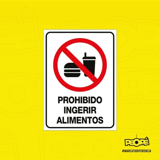Señal Prohibido Ingerir Alimentos