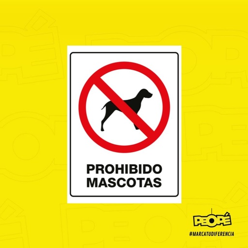 Señal Prohibido Mascotas