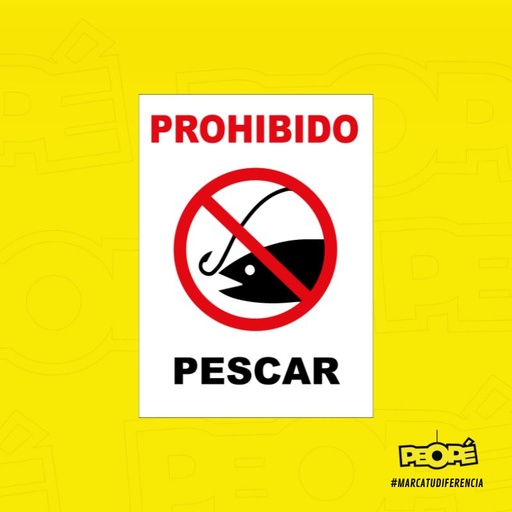 Señal Prohibido Pescar