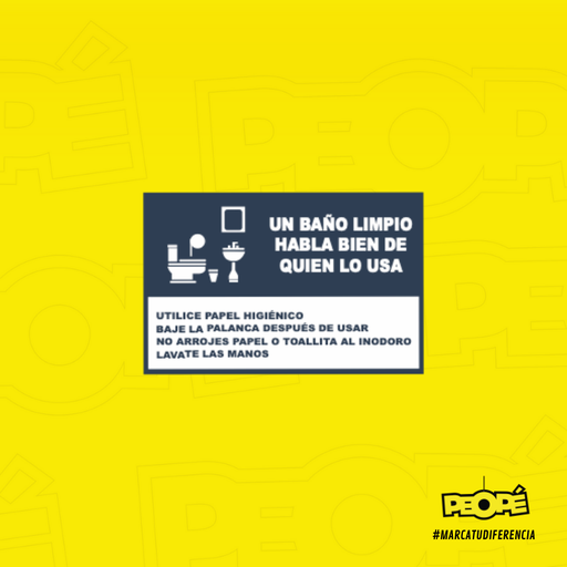 Señal Un Baño Limpio Habla Bien