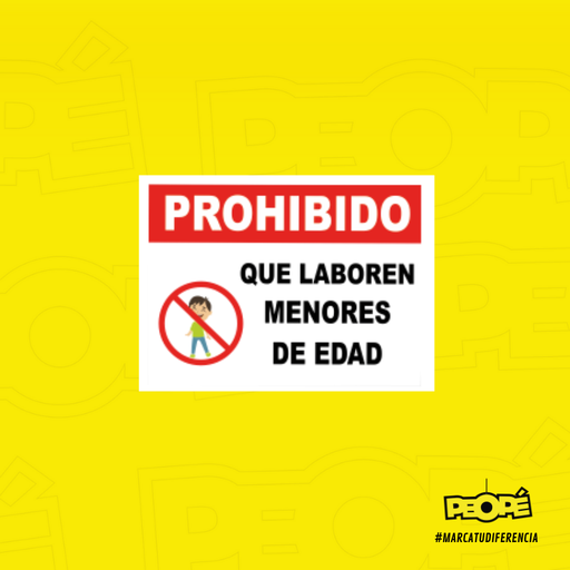 Señal Prohibido Que Laboren Menores De Edad