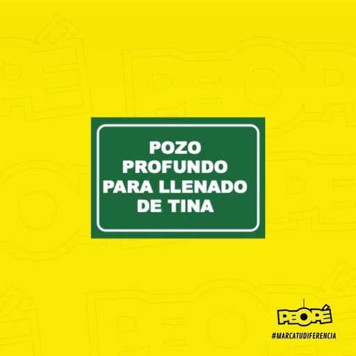 Señal Pozo Profundo Para Llenado De Tinas