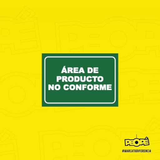 Señal Area De Producto No Conforme