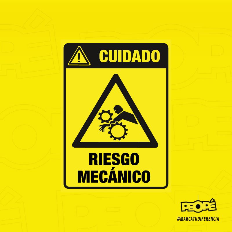 Señal Cuidado Riesgo Mecánica | MyBusinessplus