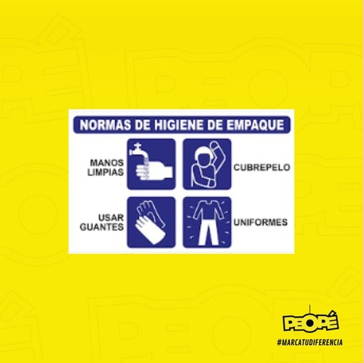 Señal  Normas De Higiene De Empaque 