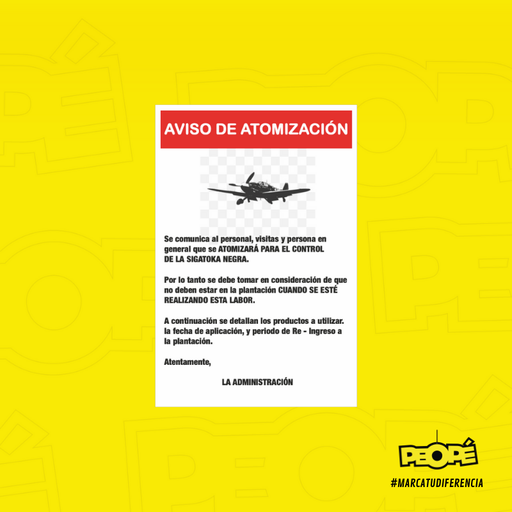 Señal Aviso De Atomización