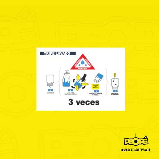 Señal Realice El Triple Lavado Como Se Ilustra