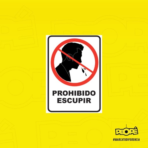 Señal Prohibido Escupir En Esta Area 