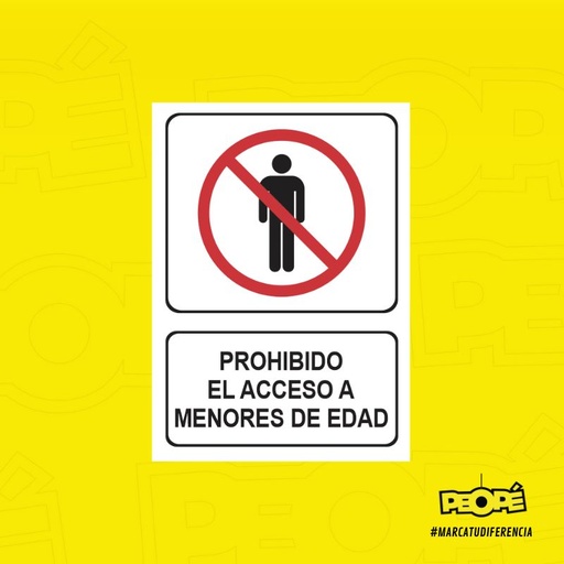 Señal Prohibido Ingreso A Menores De Edad