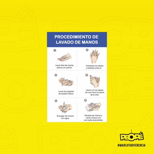 Señal Procedimiento Para El Lavado De Manos
