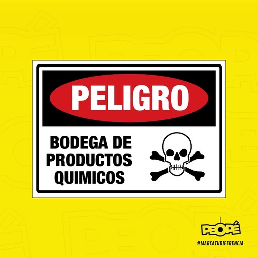 Señal  Peligro Bodegas De Productos Quimicos