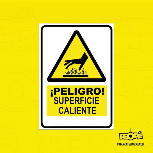 Señal  Peligro Superficie Caliente