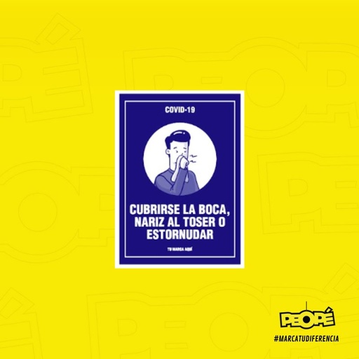 Señal  Cubrirse La Boca, Nariz Al Toser O Estornudar