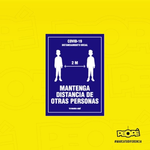 Señal Mantenga Distancia De Otras Personas